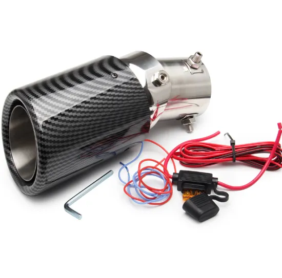 Customized Stainless Steel Exhaust Pipe Sleeve for Carbon Fiber LED Light Automotive Exterior Modification