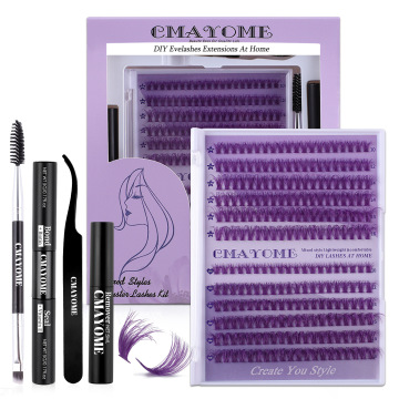 Colored Fried Fur False Eyelash Extension Set - 30D 40D 50D 60D Thick Messy Curl