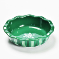 Amazon Christmas flower stoneware ceramic pie baking dish