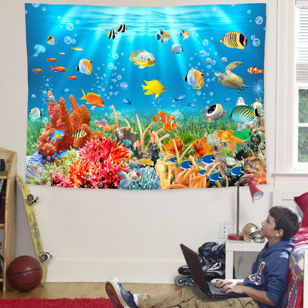 Aquatic plush decorative tapestry2024-0 (5)-03