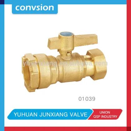 Junxiang Female Brass Anti-Theft Ball Valve with brass lockable handle for water meter