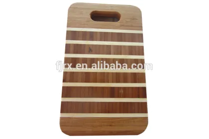 bamboo checkered grain cutting board