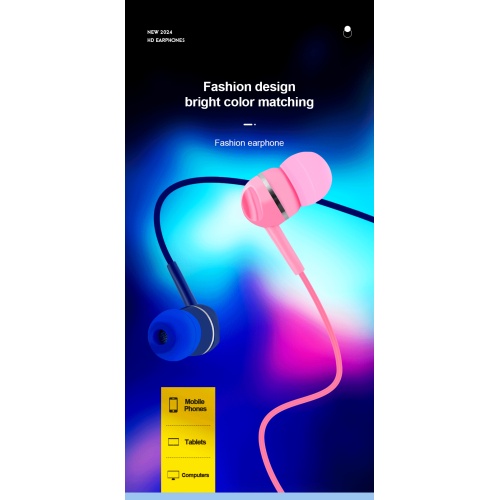 In Ear Wired 3.5mm Jack Plug Earphone ODM OEM