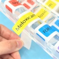 Distribuidor de etiqueta de medicamento acrílico