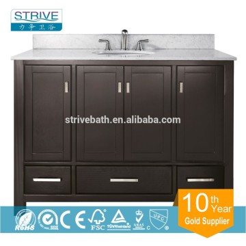 Marble Top Solid Wood Bathroom Cabinet