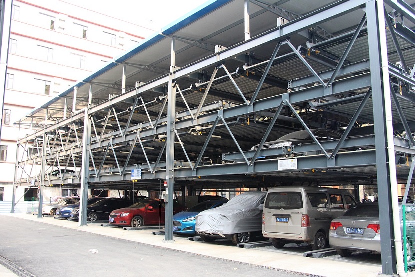 Four Layer Lifting and Traversing Car Parking System