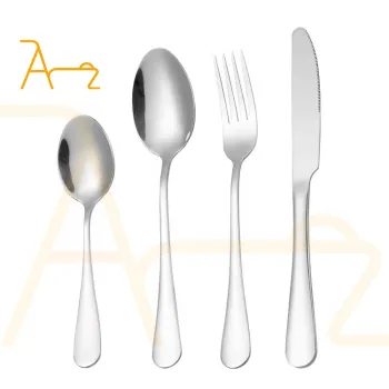Wholesale Luxury Cutlery Sets: 4pcs Stainless Steel Spoon, Fork, and Knife Set for Gold Wedding, Restaurant Flatware