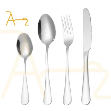 Wholesale Luxury Cutlery Sets: 4pcs Stainless Steel Spoon, Fork, and Knife Set for Gold Wedding, Restaurant Flatware