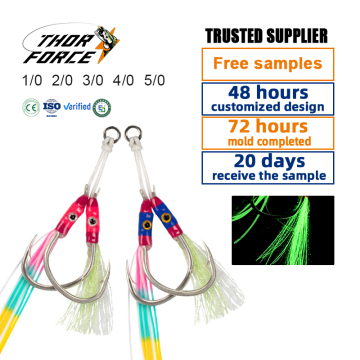 THORFORCE High Quality Fishing Jigging Hooks with Luminous Effect