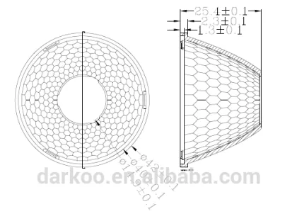 Lighting accessories lampshade for LED lighting DK4224-REF-K 42mm 24degree