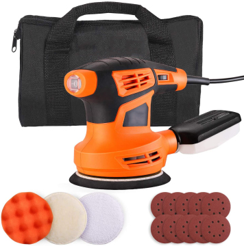 5-Inch Random Orbit Sander with 10 Pcs Sandpapers and 3 Polishing Kits