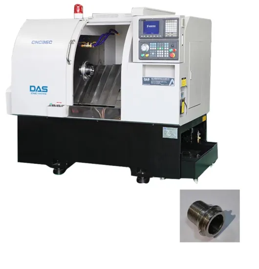 Factory Price CNC36C Metal Lathe Machine with 8 Tool Stations and 6-inch Spindle Bore