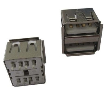 USB A Receptacle Double Stack Straight Dip L = 10,5mm