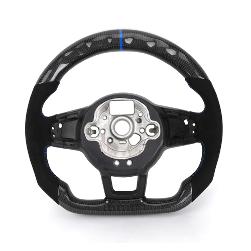 Half Alcantara Carbon Fiber Steering Wheel for Volkswagen VW Polo MK Golf 5 6 7 7.5 6R R Passat CC GTI GTE