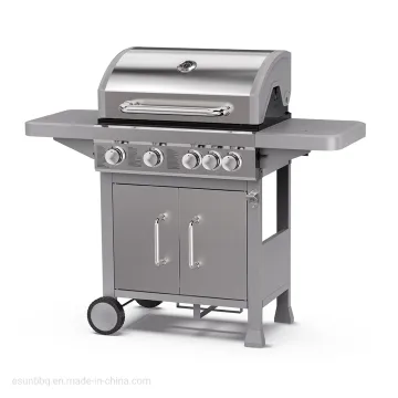 Esun BBQ Grill 4 Burner Gas Grill with Side Burner Stainless Steel
