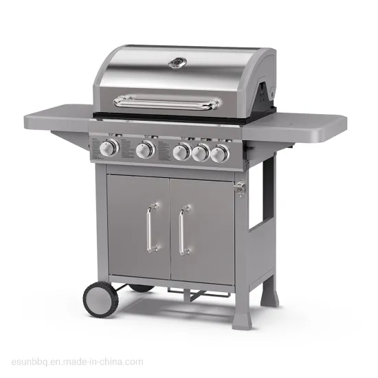 Esun BBQ Grill 4 Burner Gas Grill with Side Burner Stainless Steel
