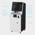 Máquina de depósito en efectivo y monedas para el pago de la factura de gas