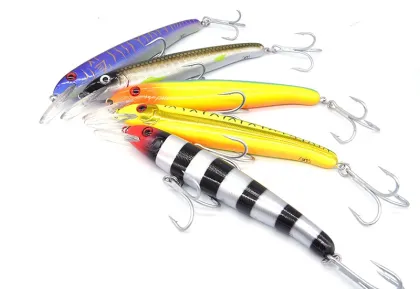Deep Diving Trolling Lures for Salmon, Kingfish, and Tuna - Artificial Sea Saltwater Minnow Lures