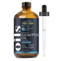 Etiqueta privada 10ml de aceite esencial de eucalipto vapor destilado