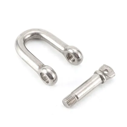 D Shackle for sunshade hardware
