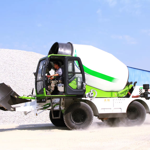 Mobile Cement Concrete Mixer with Automatic Self Feeding and 270 Degree Rotation (3 to 6.5 Cubic Meters)