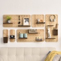 Nordic Wooden Pegboard Display Wall Shelves