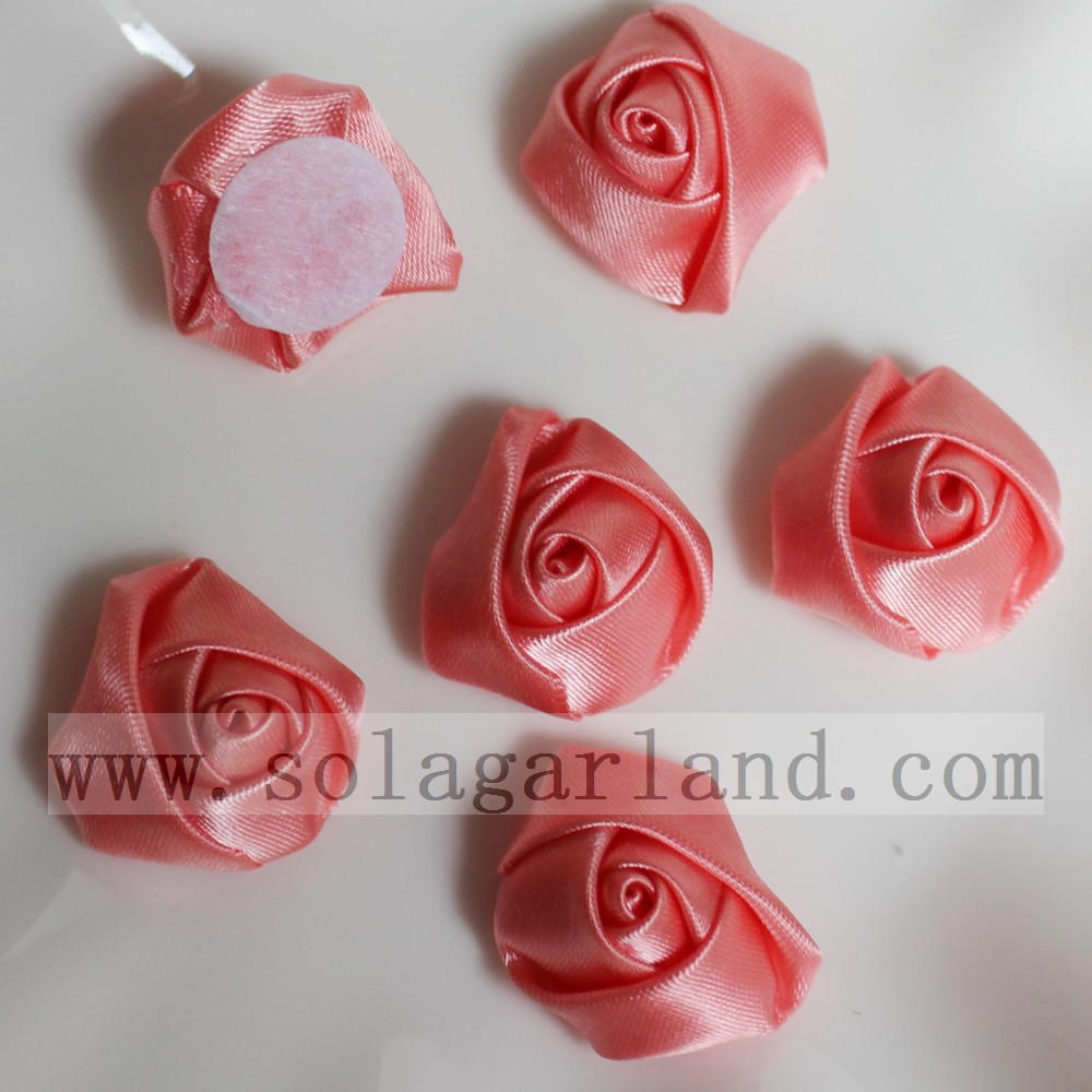 Silk Rosette Rose Flower 