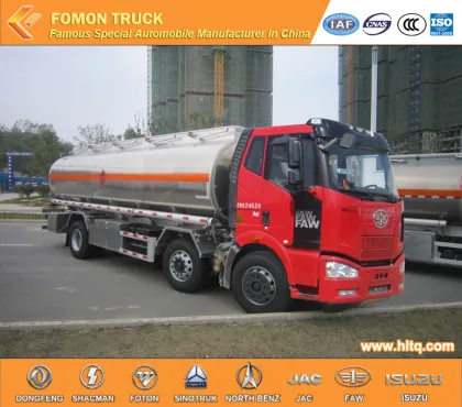 FAW 6X2 aluminium oil tank truck