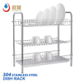 Large Capacity Sustainable Mounted Telescopic Dish Rack For Counter Organization And Storage With Drain Board Dish Rack