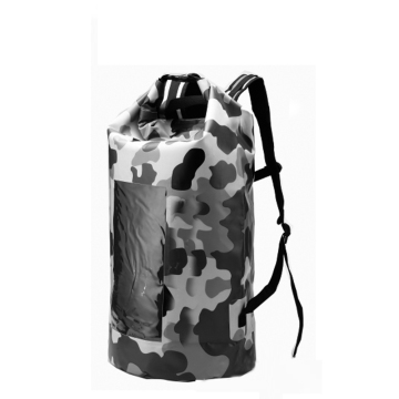 Lightweight Waterproof Roll Top Unisex Backpack with Logo for Outdoor Activities