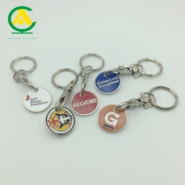 Promotional Shopping Cart Trolley Coin Keyring