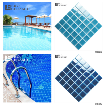Ebro keramik ubin kolam biru keramik e48l03