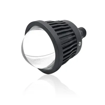 TAOCHIS HL-04 High Beam Lens - Black Surface Car Headlights Red Compatible Retrofit