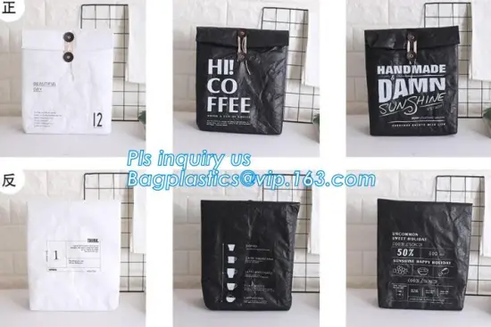 Eco-friendly storage bag,brown kraft paper and tyvek sundry storage basket, washable kraft paper bag brown paper bag