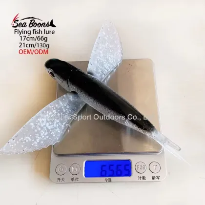 Wholesale 17cm 66g & 21cm 127g Saltwater Trolling Lures - Flying Fish Lure Soft Plastic Swim Baits