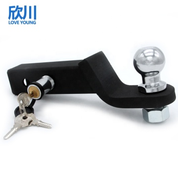 Black Steel Pintle Hook with Rings for High-Duty Trailer Towing