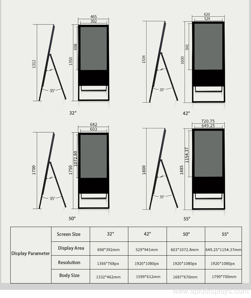 Standing Digital Advertising Portable Poster