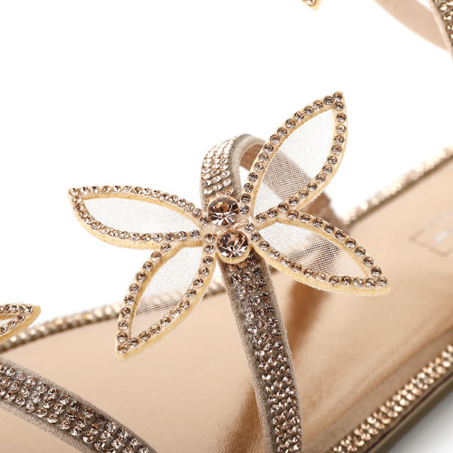 Exquisite butterfly strap flat sandals