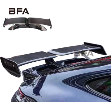 Carbon Fiber Tail Spoiler Kit for Porsche 911 992 TKT Style Rear Bumper