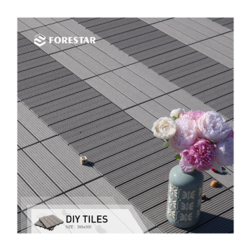 300 mm x 300 mm DIY WPC Dacking Tiles - Tiles de plancher anti-verrouillage extérieures