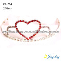 Wholesale Pink Crystal Heart Tiaras