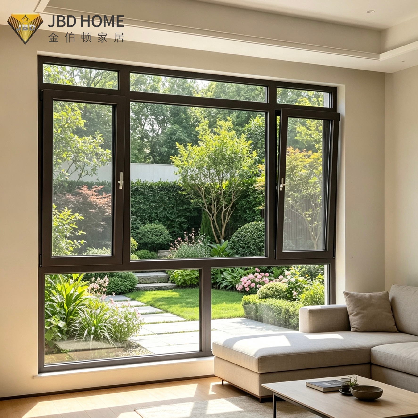 Finestra d'Aluminiu Multifunzionale cù Ventilazione Tilt-In