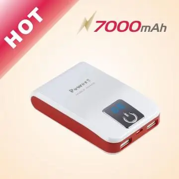 5V 2.1A Smart Power Bank for BlackBerry Dual Outputs 7000mAh