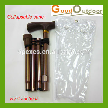 W805 4 Sections Aluminum Folding Walking Cane