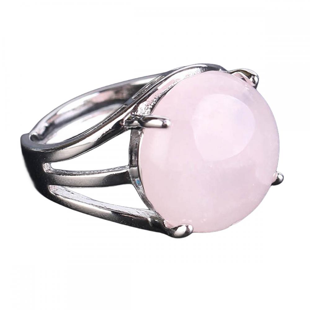 Anneau de quartz en pierre naturelle en cristal Gemstone Crystal Ring Natural pour femmes Amethyst Tiger Eye Charm Rings Anniversaire Anniversaire
