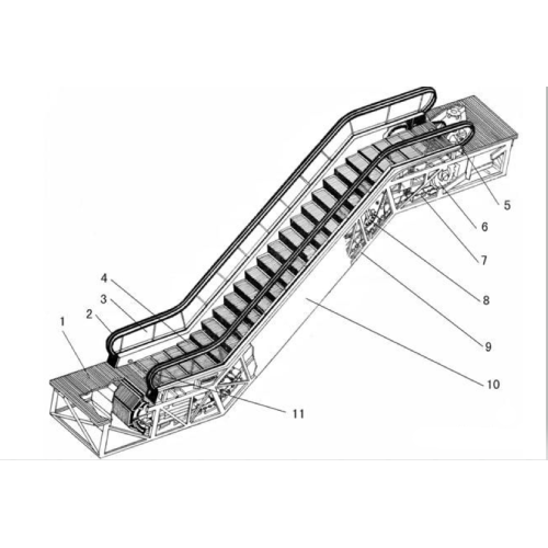 Escalier mécanique à structure en treillis à haute résistance pour supermarché