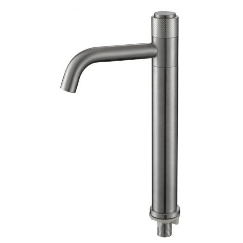 Button High Basin Faucet Single cold 304-stainless-steel button high basin faucet Factory