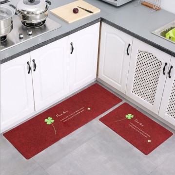 Embroidered washable bathroom and living room mat