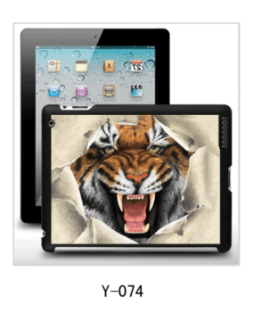 Tiger Picture Ipad2/3/4 3d Case,different And Complex Patchs With Various Colors Can Be Made. 