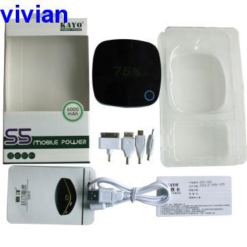 Mobile power with 9000mAh 1A, with 2.1A max handy for use